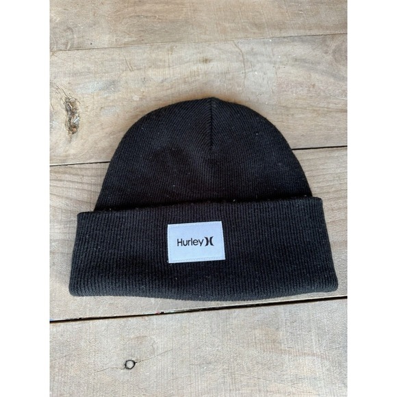 Hurley Beanie‎ Hat Skull Cap Winter Hat Hurley Patch Black Color - Picture 1 of 8